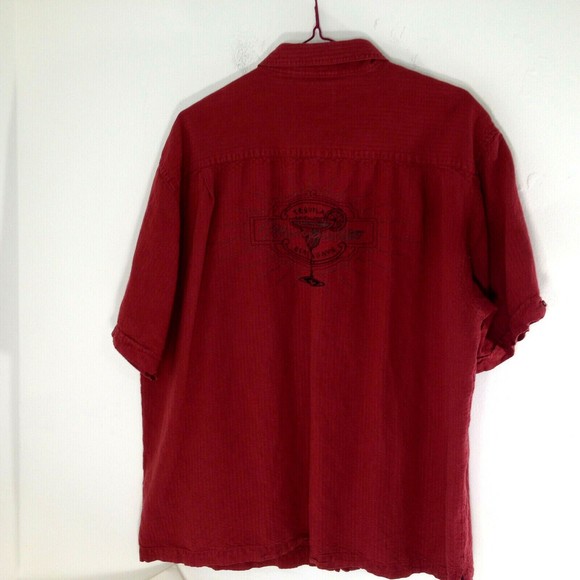 Cubavera Embroidered Cocktail Shirt Blue Agave Tequila Linen Blend Pocket Sz XXL - Picture 2 of 12